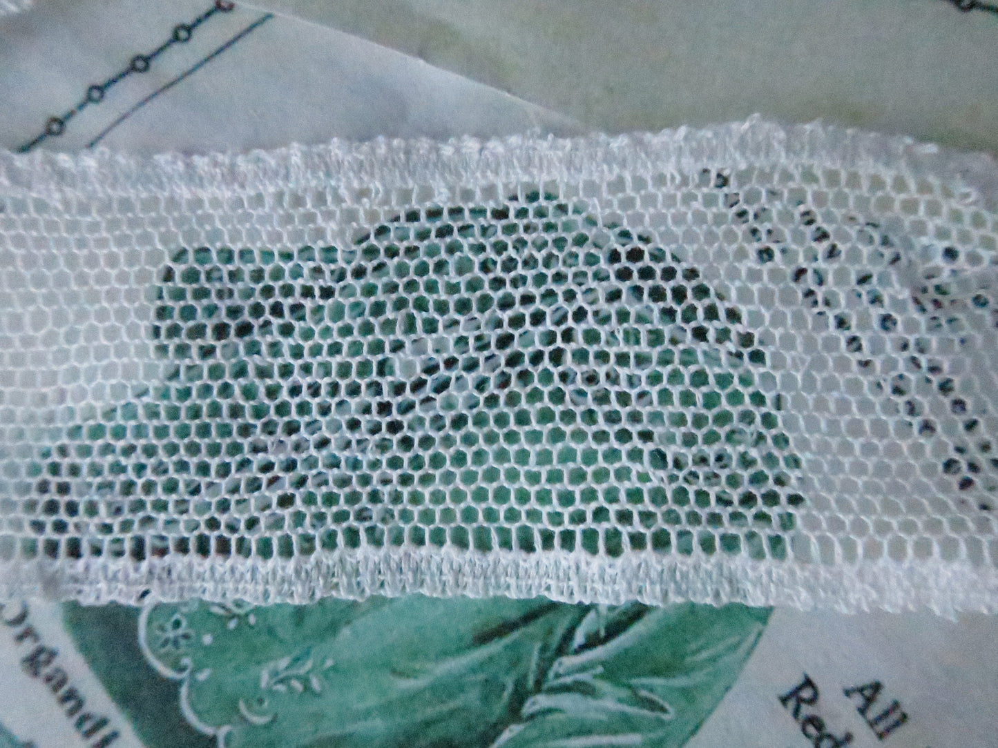 Off White English Nottingham Lace- Plain Net Insertion- 2.5 cm