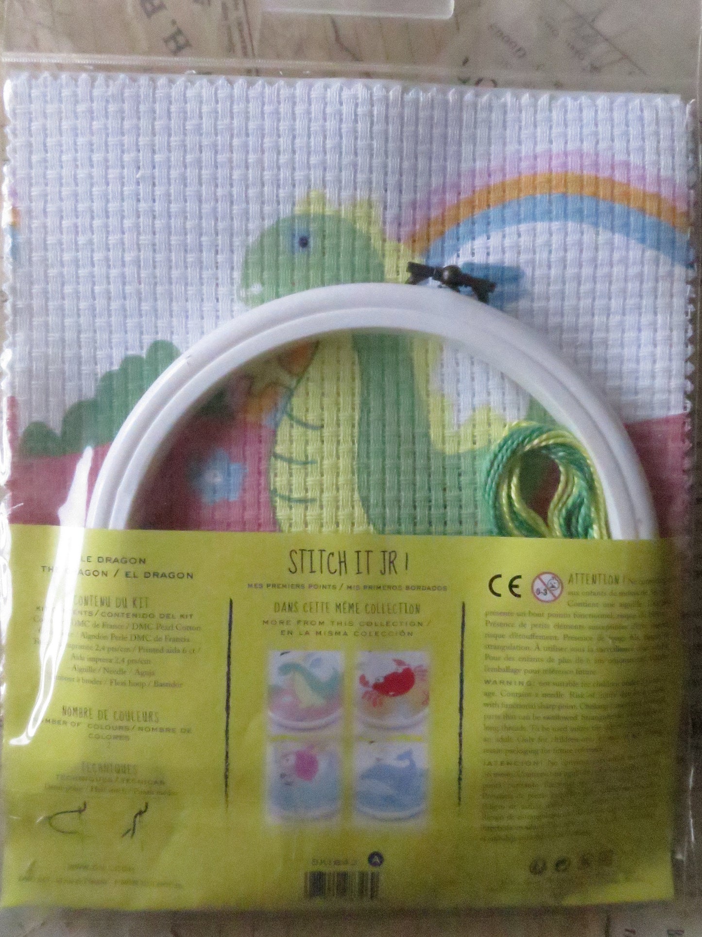 DMC Children's Stitch It JR Cross Stitch Embroidery Kit- The Dragon