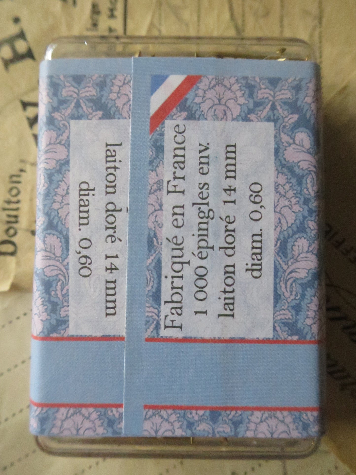 Sajou Gilded Brass Appliqué Sequin Pins- Fine, Extra Fine