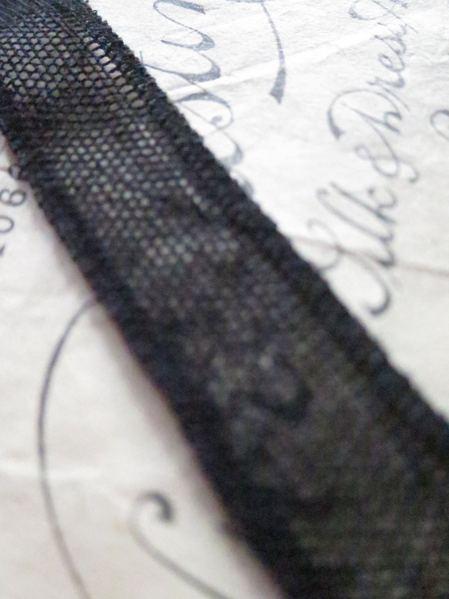 Black English Nottingham Lace- Plain Net Insertion- 1.5 cm