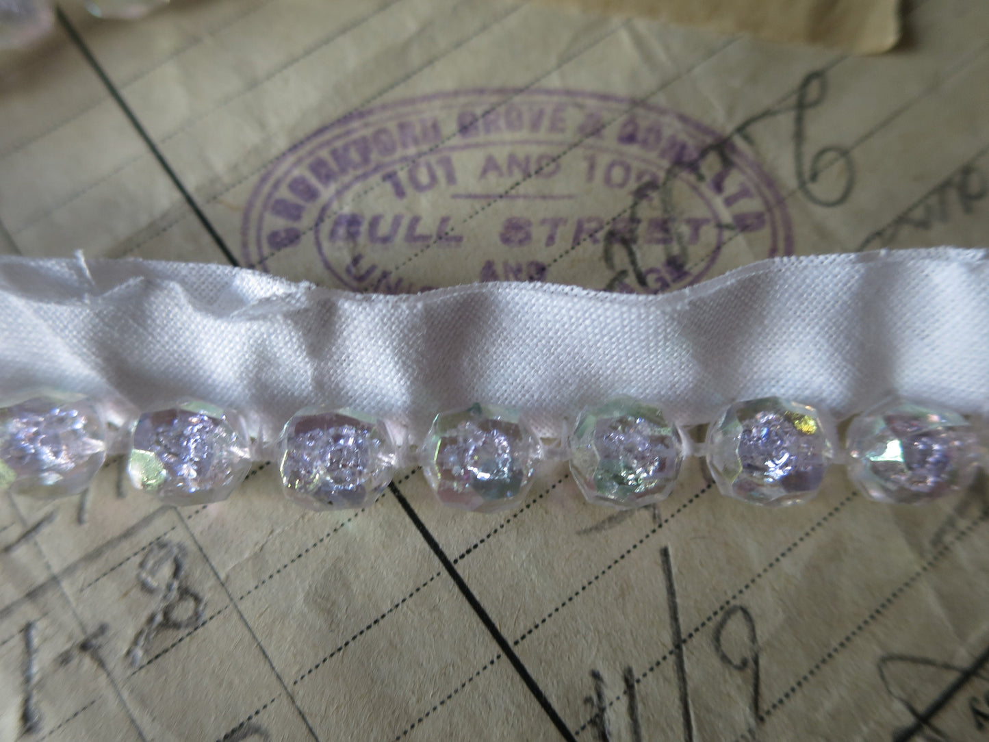 Iridescent Glass Beaded Trim