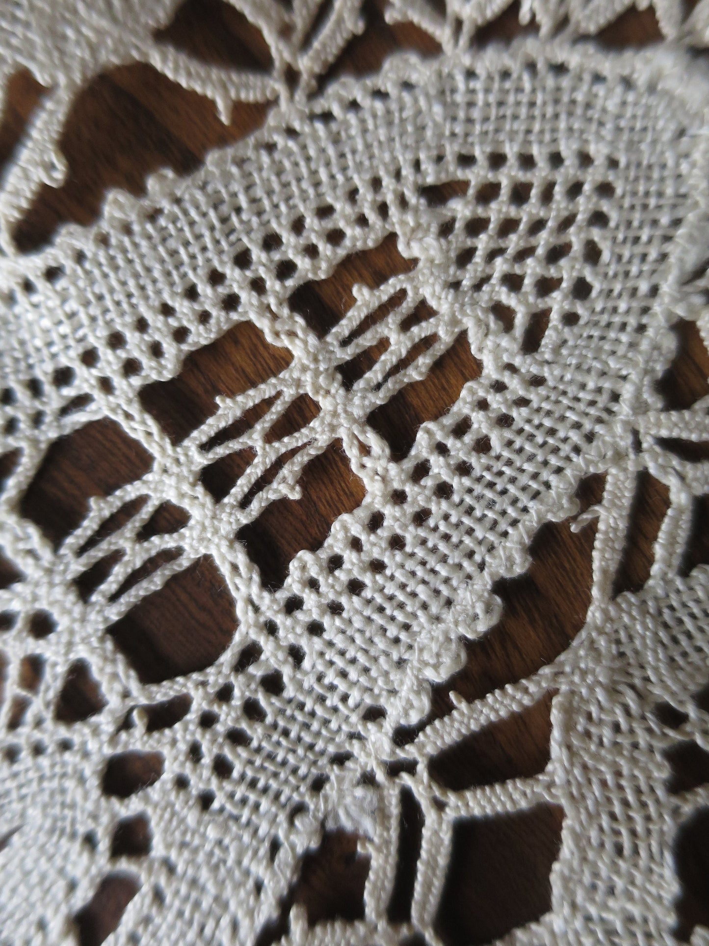 Antique Doily Topper- Hand Worked Flemish Style Bobbin Lace
