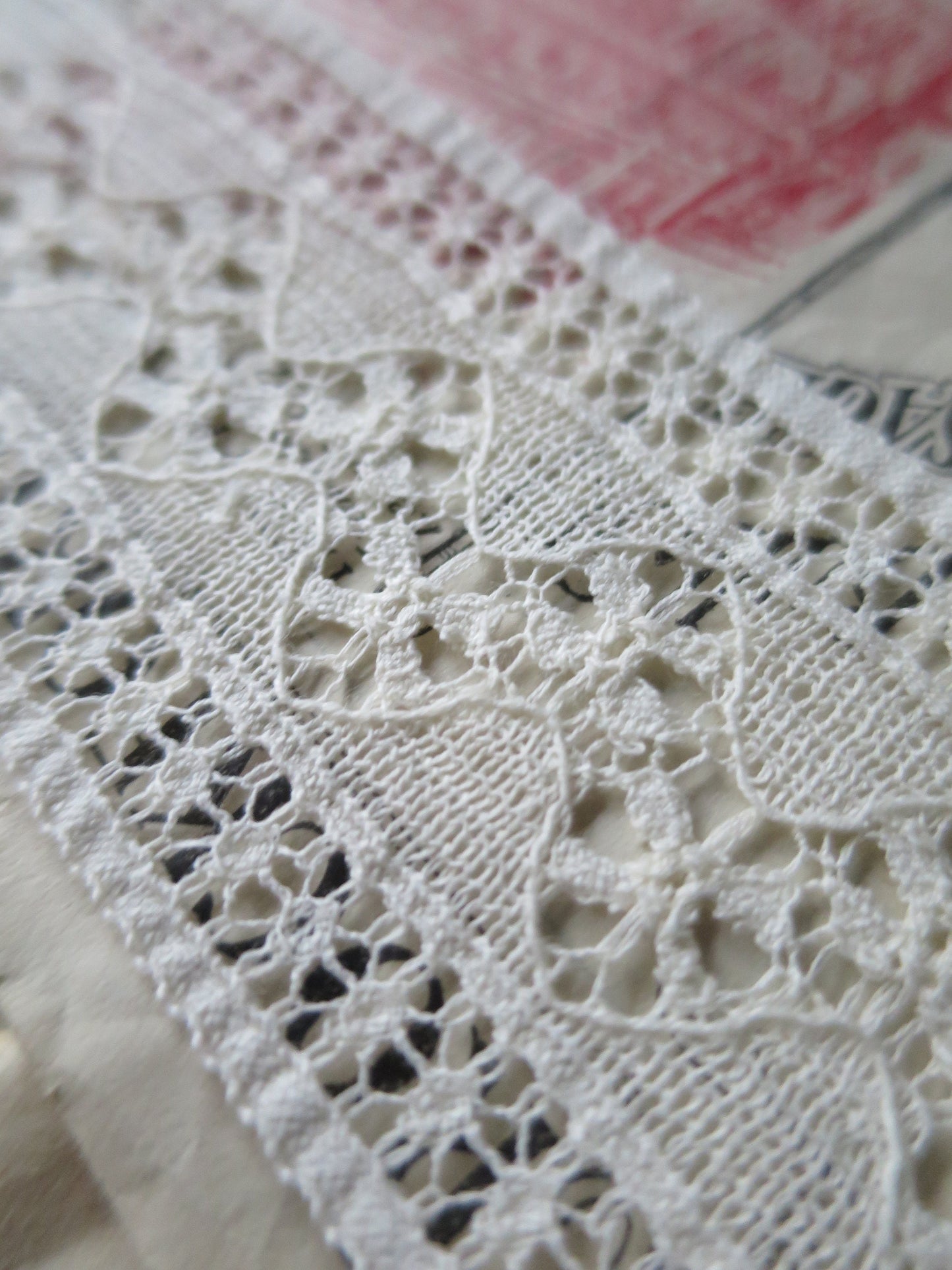 Ecru English Nottingham Lace- Floral Waves- Insertion- 4.5 cm