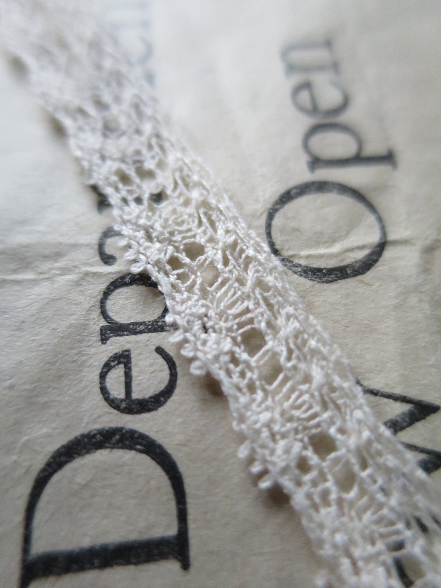 Ecru English Nottingham Lace- Delicate Lace- 1.2 cm