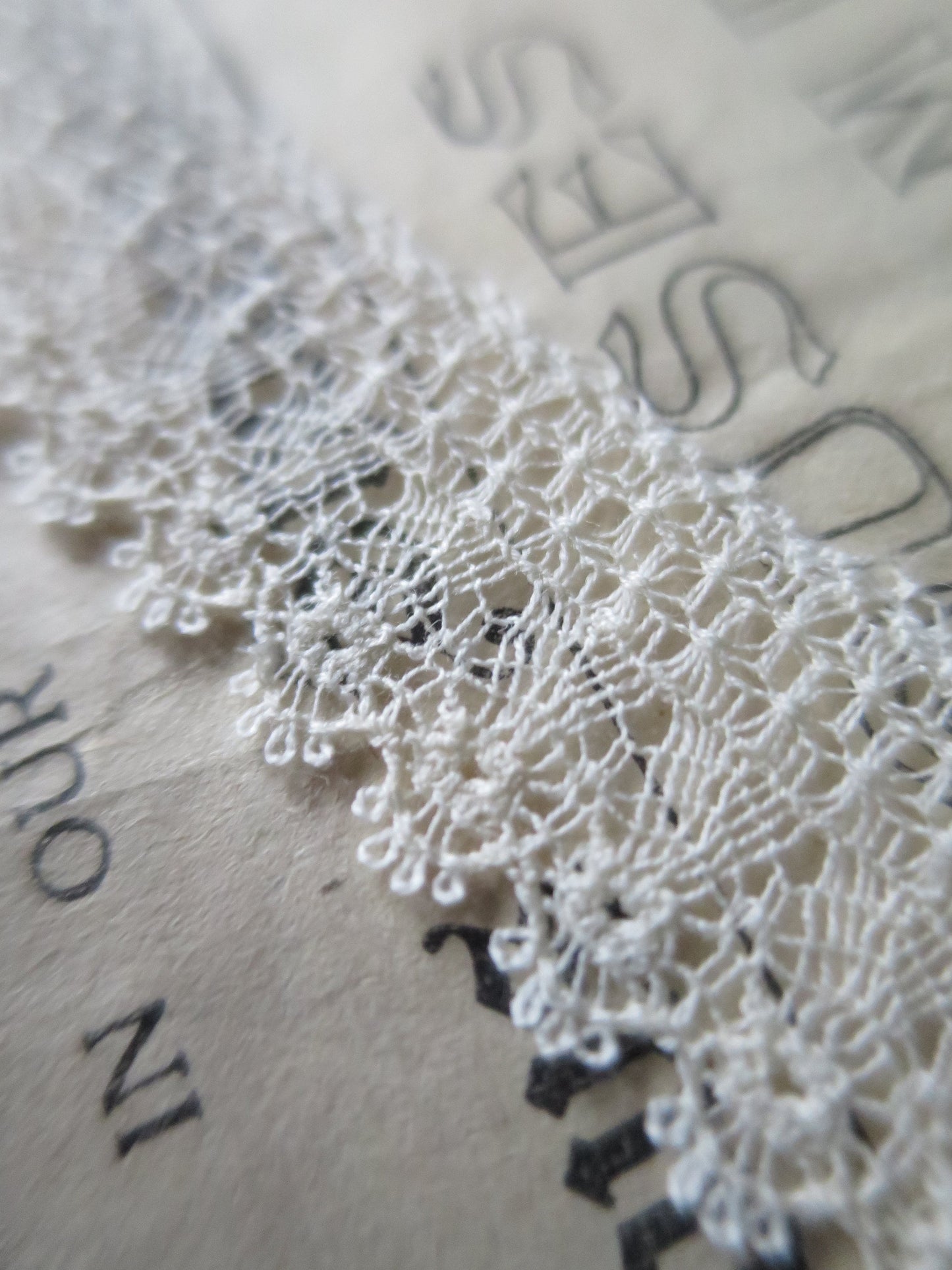 Ecru English Nottingham Lace- Delicate Lace- 1.7 cm