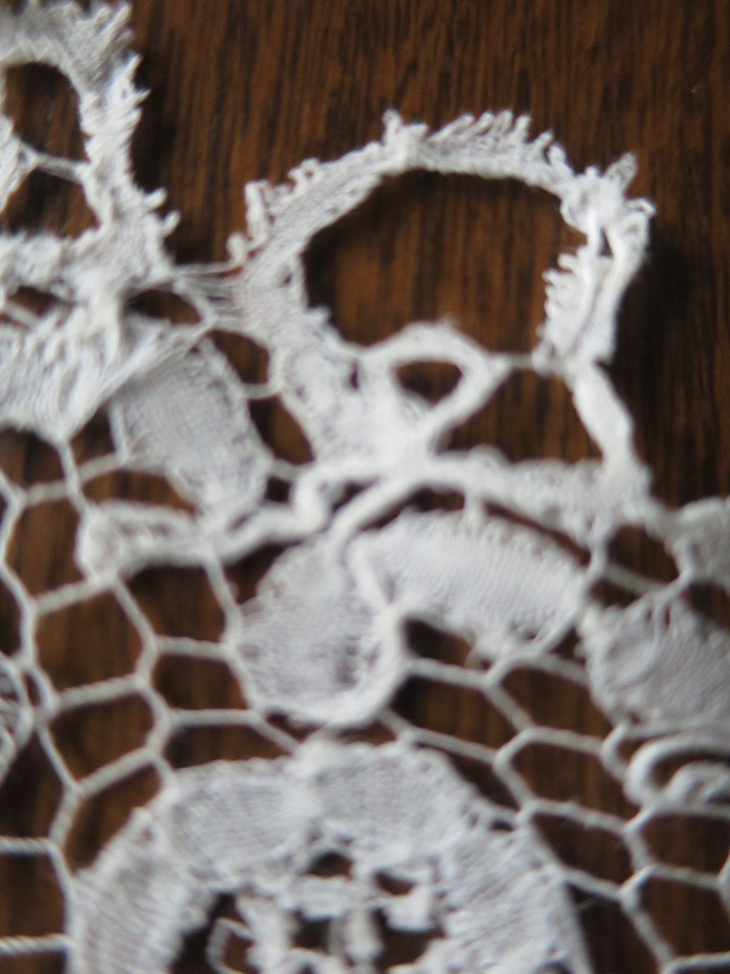 Intricate Antique Hand Worked Honiton Guipure Bobbin Lace Day Lace Cap- Roses & Foliage