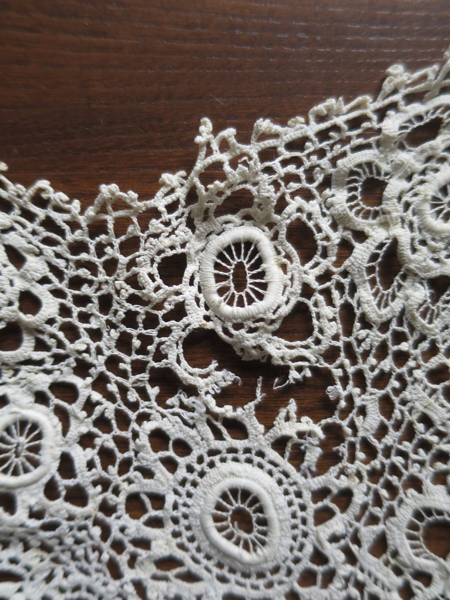 Antique Hand Crochet Lace Collar- 1840's