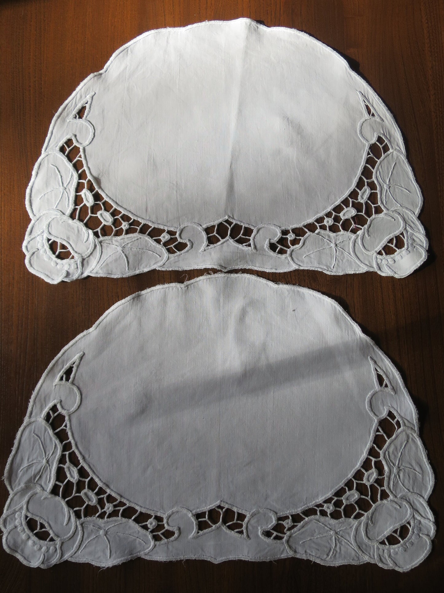 Antique Edwardian Irish Linen Tea Cosy- Whitework Cutwork Hand Embroidery