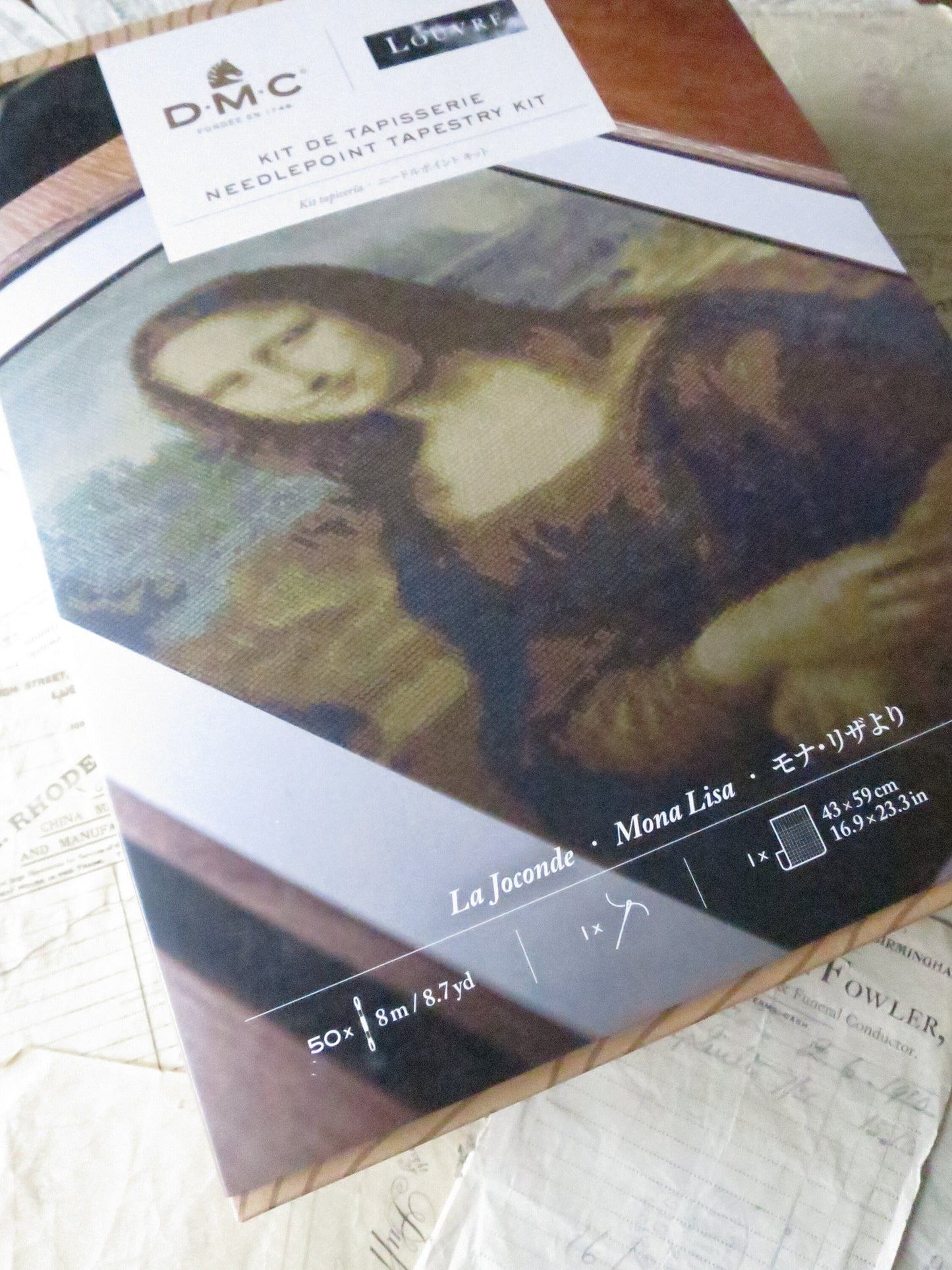 The Louvre Mona Lisa Leonardo Da Vinci Tapestry Needlepoint Kit