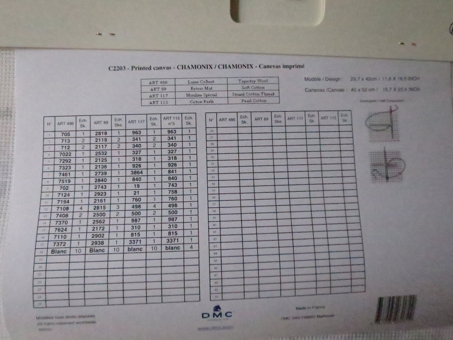 DMC Chamonix Vintage Travel Poster Printed Tapestry Canvas