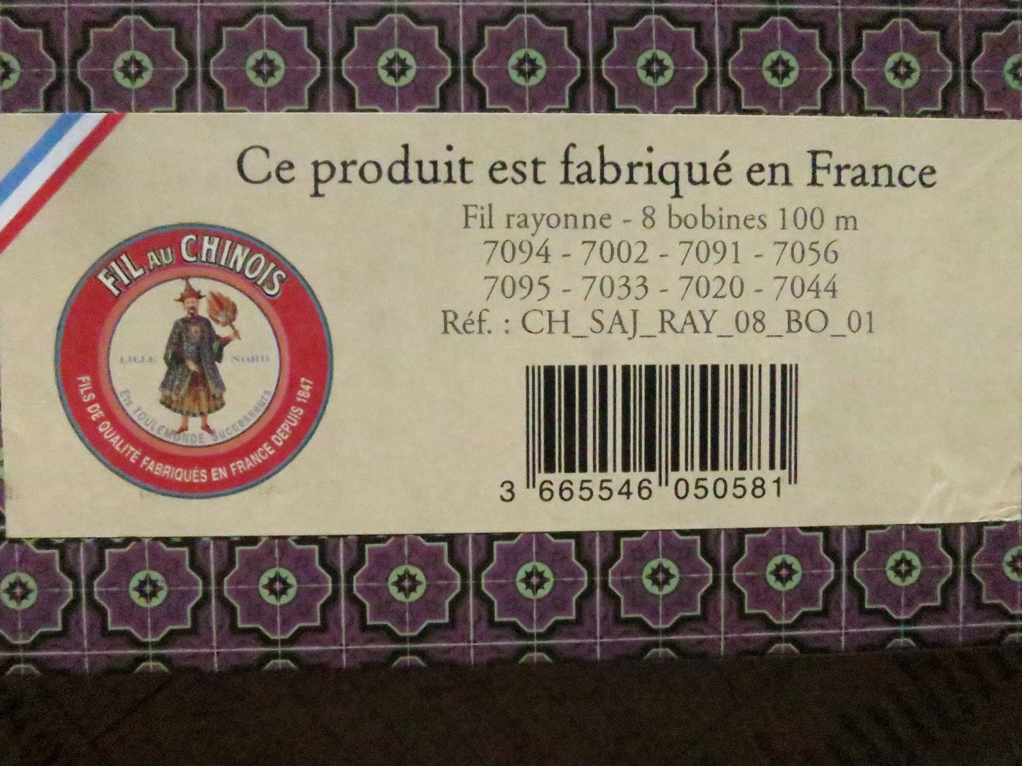 Sajou Fil au Chinois Rayon/ Vegan Silk- Boxed Set 8 Spools- Classic Tones