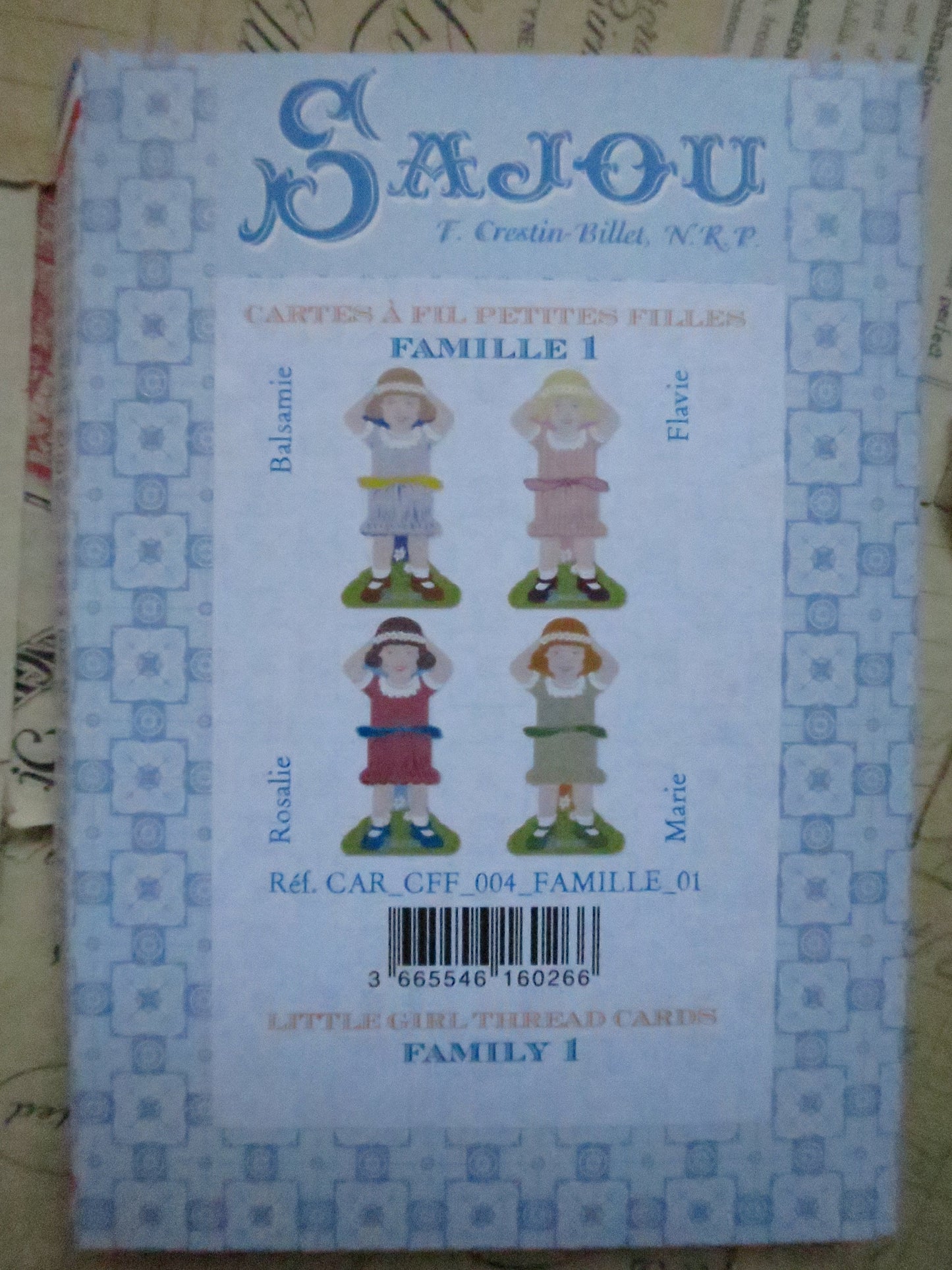 Sajou Little Girl Thread & Ribbon Cards- Family 1