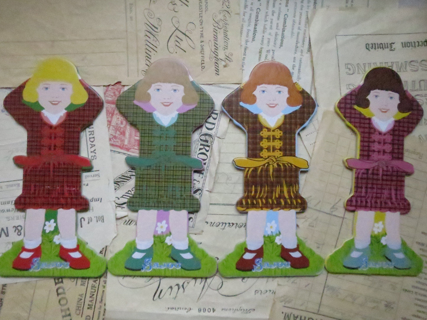 Sajou Little Girl Thread & Ribbon Cards- Family 2