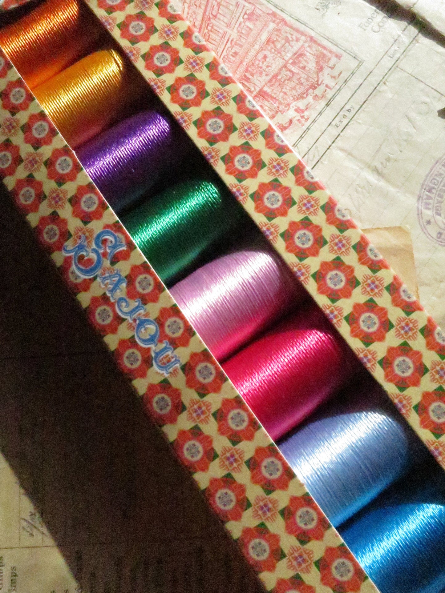 Sajou Fil au Chinois Rayon/ Vegan Silk- Boxed Set 8 Spools- Bright Tones