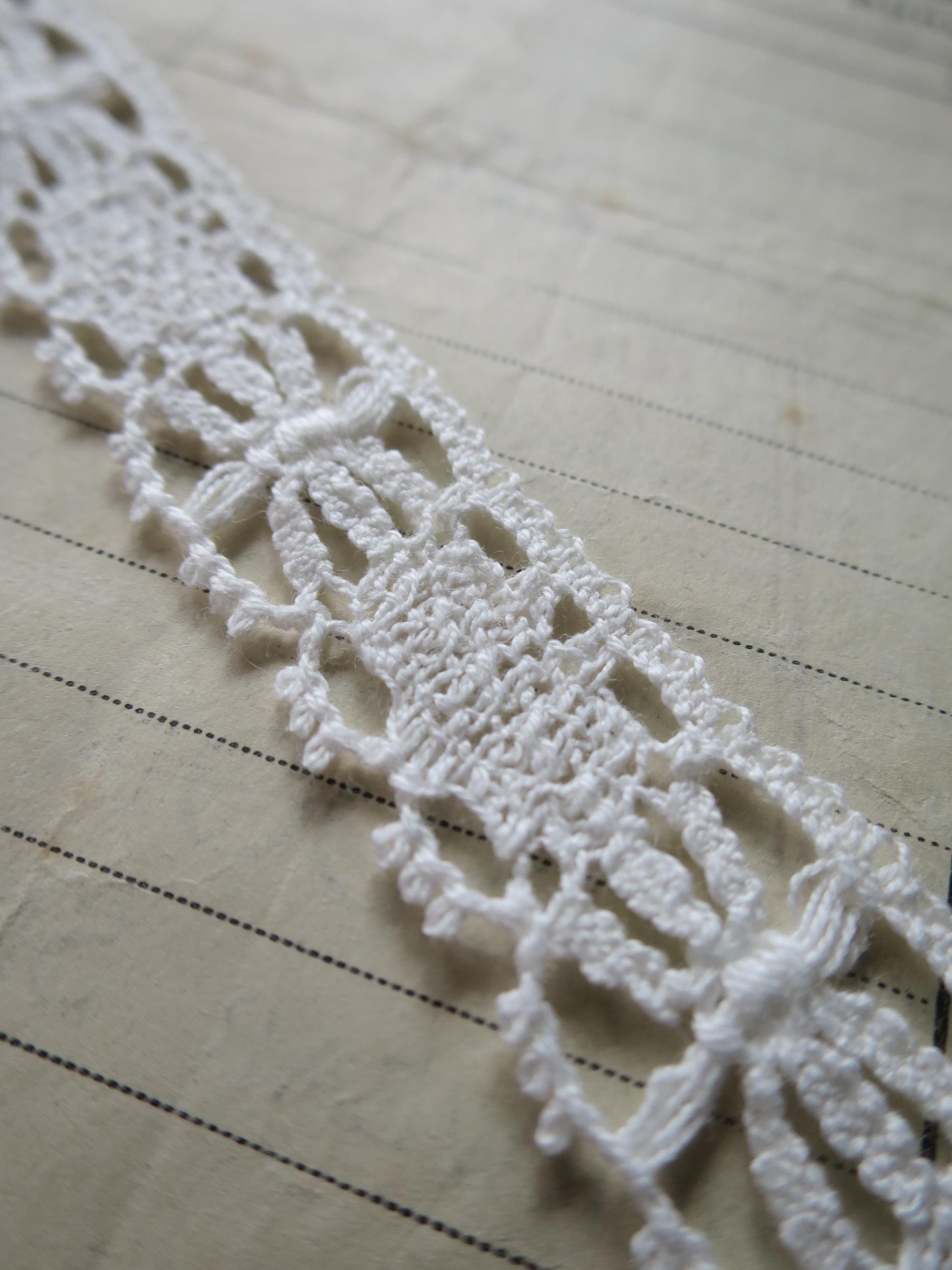 Off White English Nottingham Cluny Lace- Flowers & Cartouches- 1.8 cm