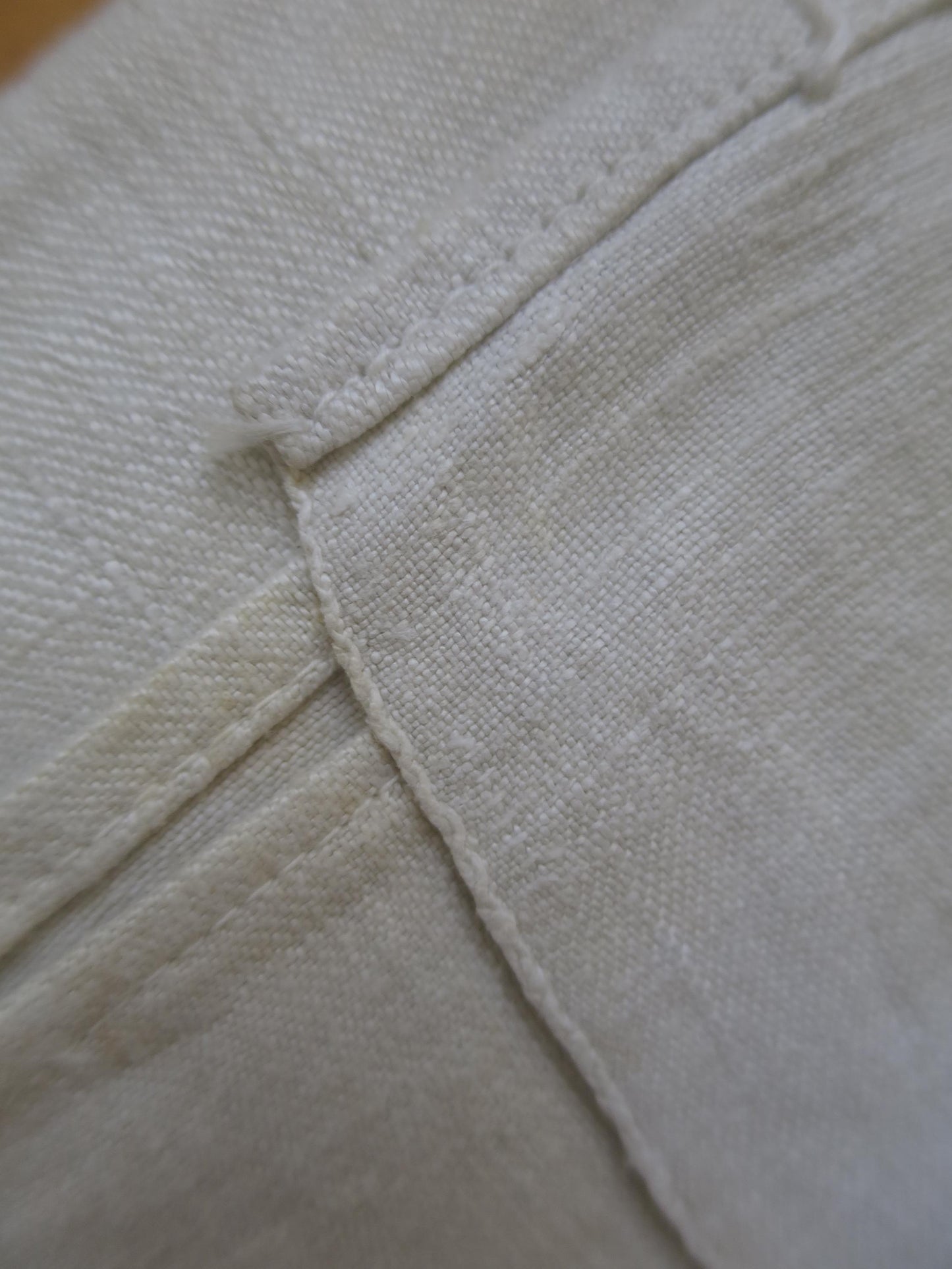 Antique Home Spun Hand Woven & Hand Sewn Linen Sheet- 1811