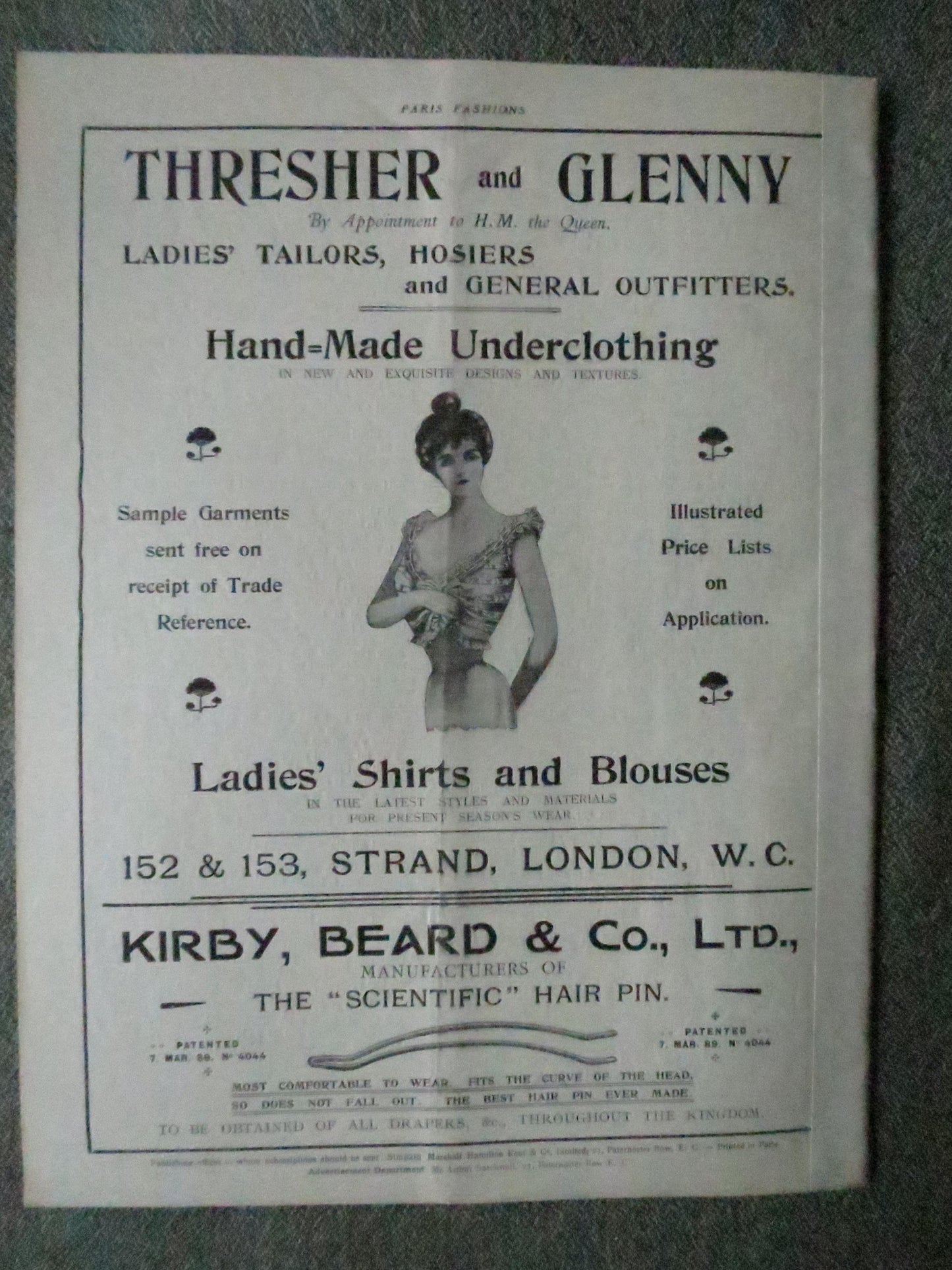 Antique Paris Fashions/ La Nouvelle Mode Magazine- March 1 1902