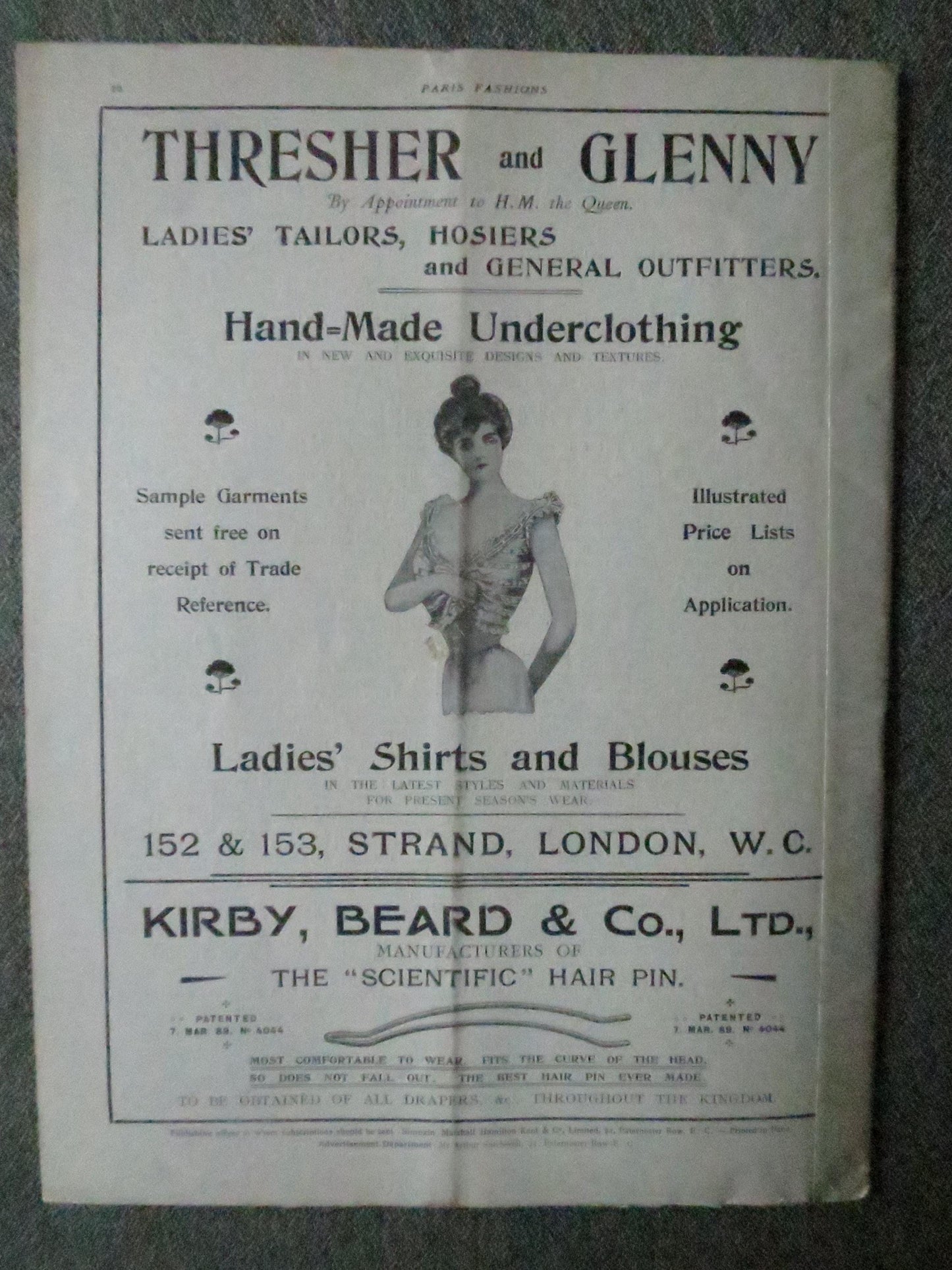 Antique Paris Fashions/ La Nouvelle Mode Magazine- February 15 1902