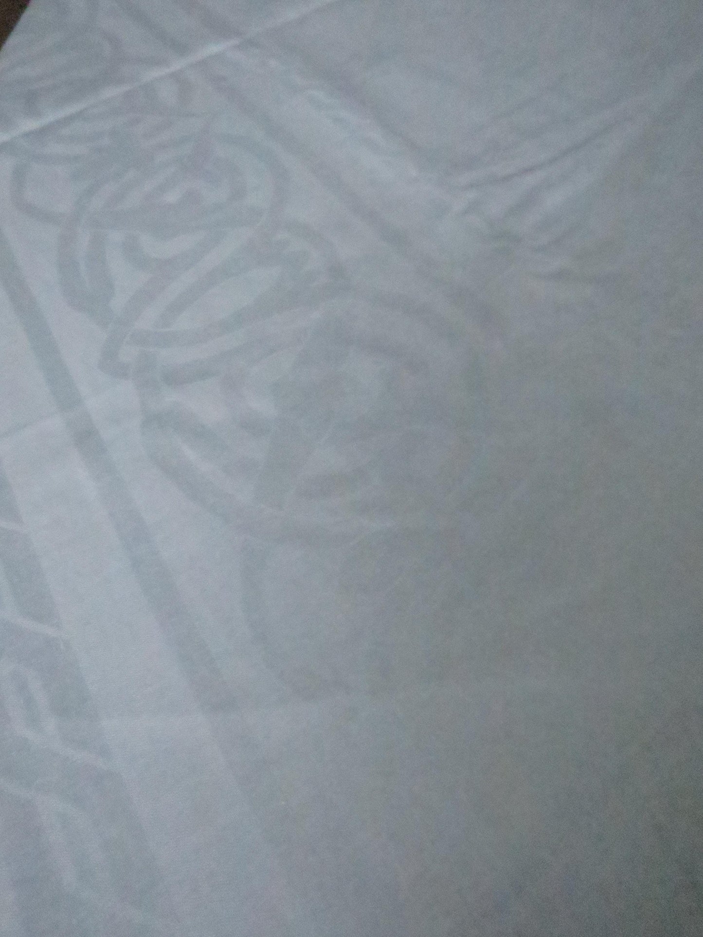 Antique Irish Linen Damask Table Cloth- Celtic Knots & Fleur de Lys- 269 x 223 cm/ 106 x 88 "