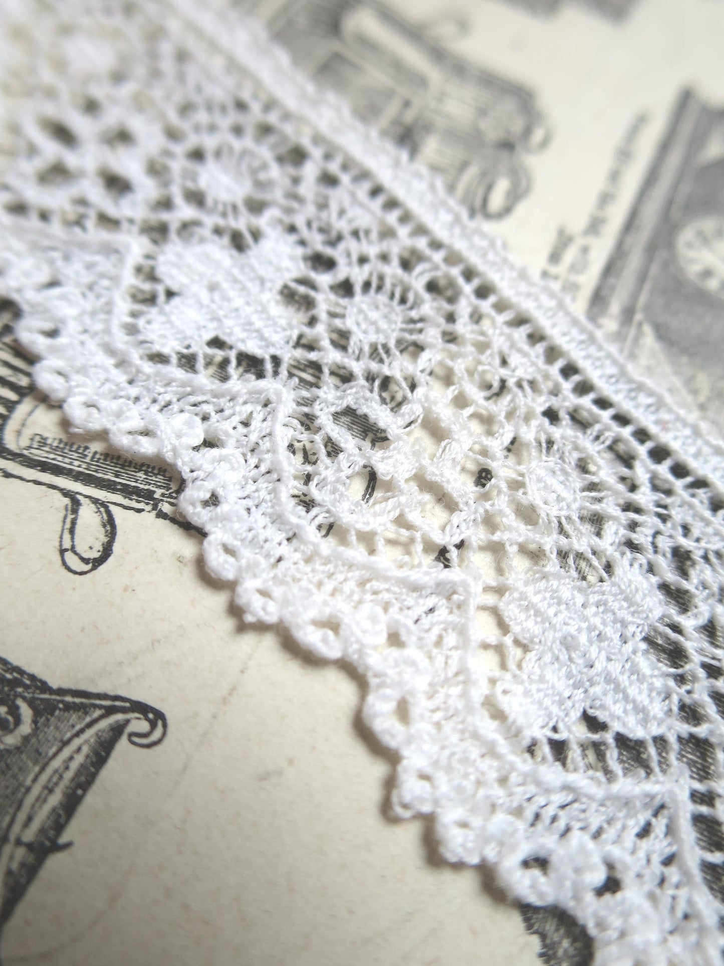 Off White English Nottingham Lace- Liturgical Ecclesiastical- Cutwork- 2.7 cm
