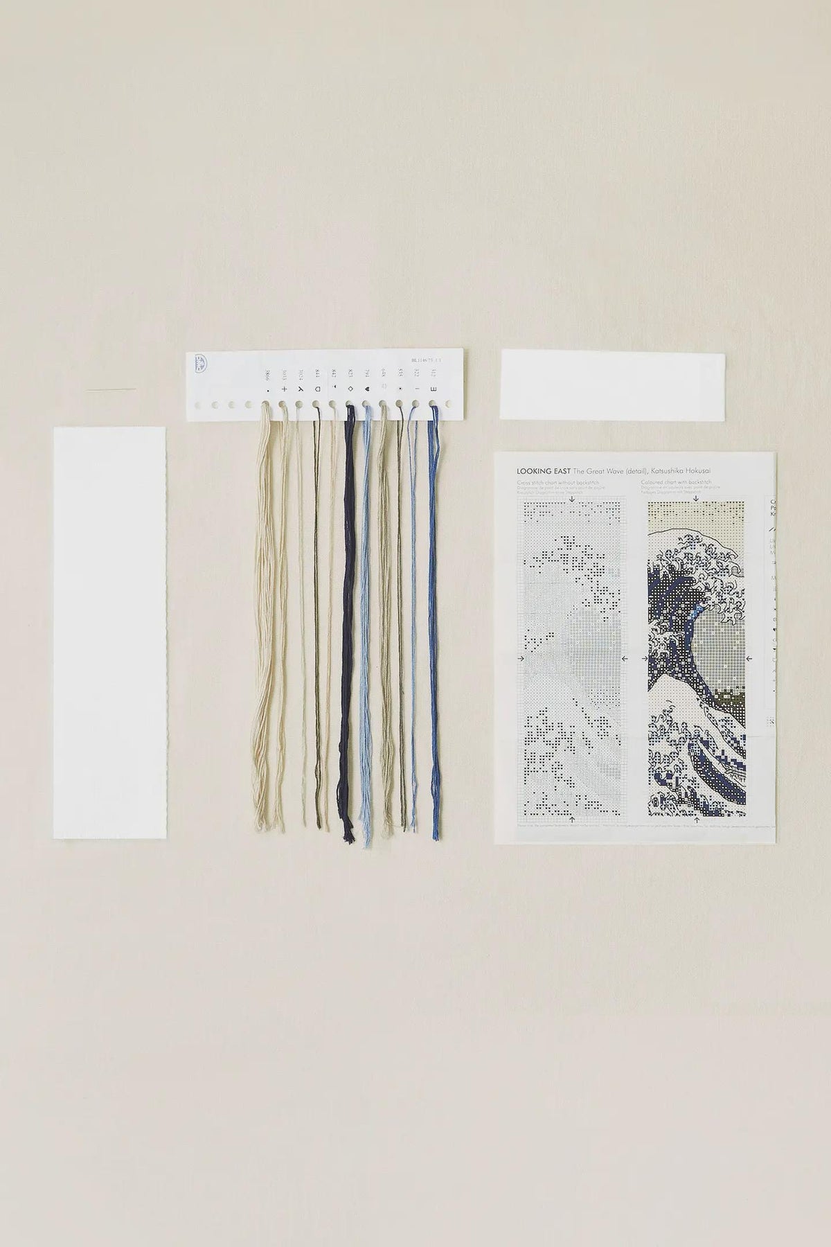 The Wave- Katsushika Hokusai- DMC British Museum Cross Stitch Bookmark Kit