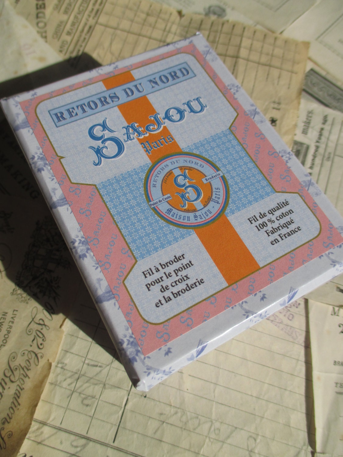 Sajou Boxed Set 12 Cards Retours du Nord Embroidery Thread 100% Cotton- Modern Colours
