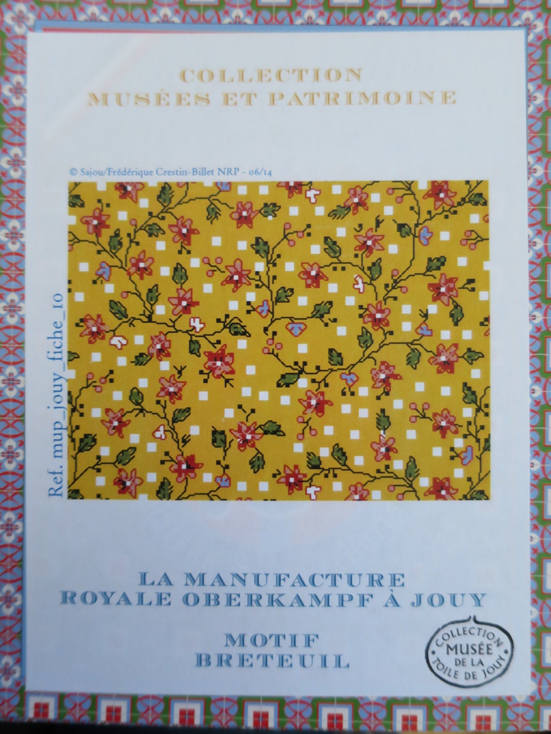 Sajou Museum & Heritage Toile du Jouy Embroidery Chart- Breteuil