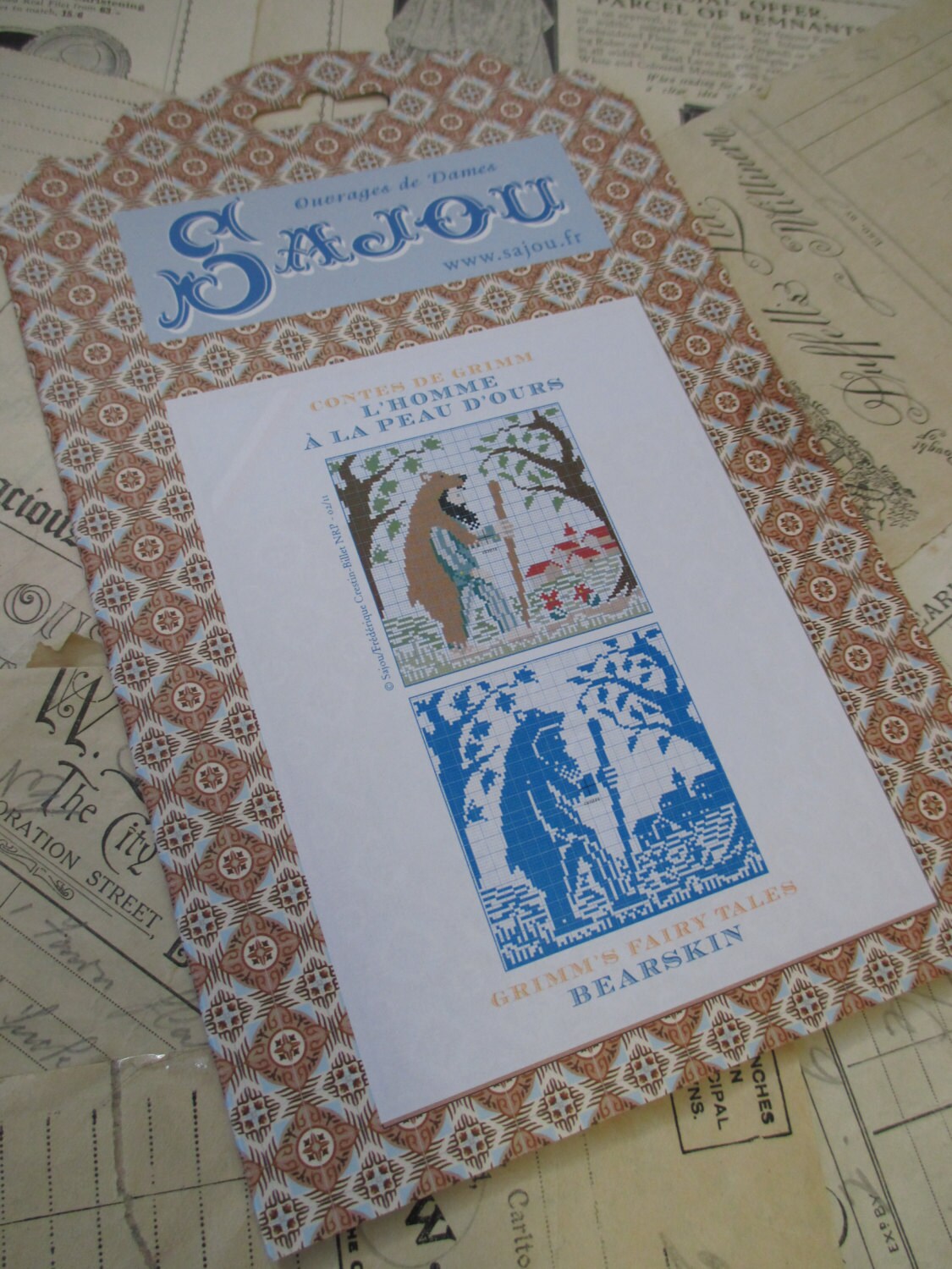 Sajou Grimm's Fairy Tales Embroidery Chart- Bearskin