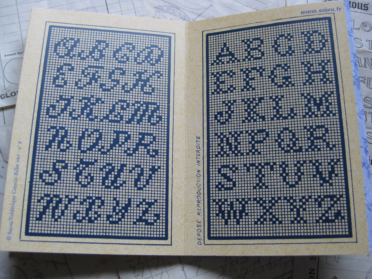 Sajou Blue Cross Stitch Album No. 8 | French Vintage Alphabets