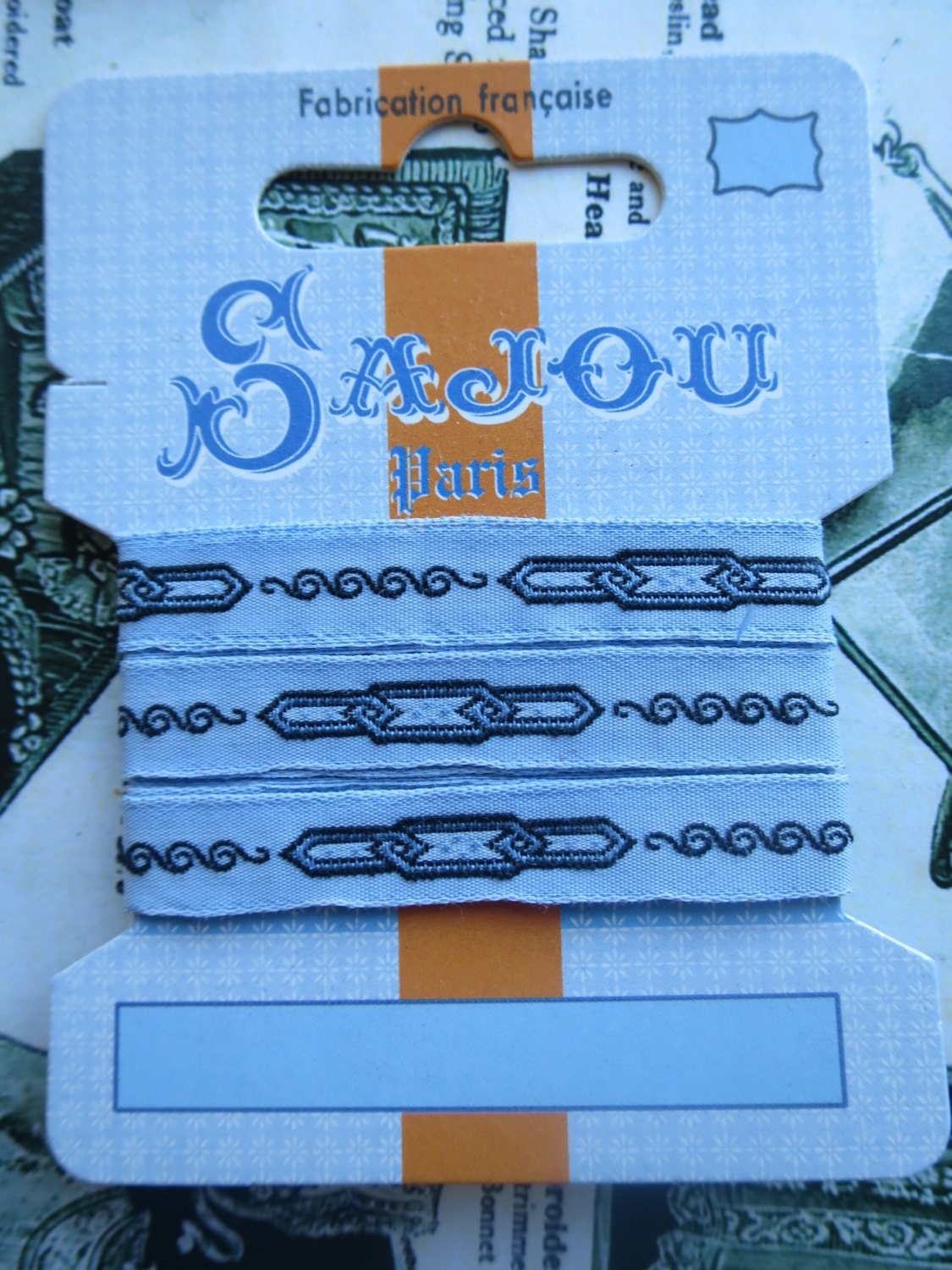 Sajou 12 mm Woven Comptoir Ribbon- Chain Motifs