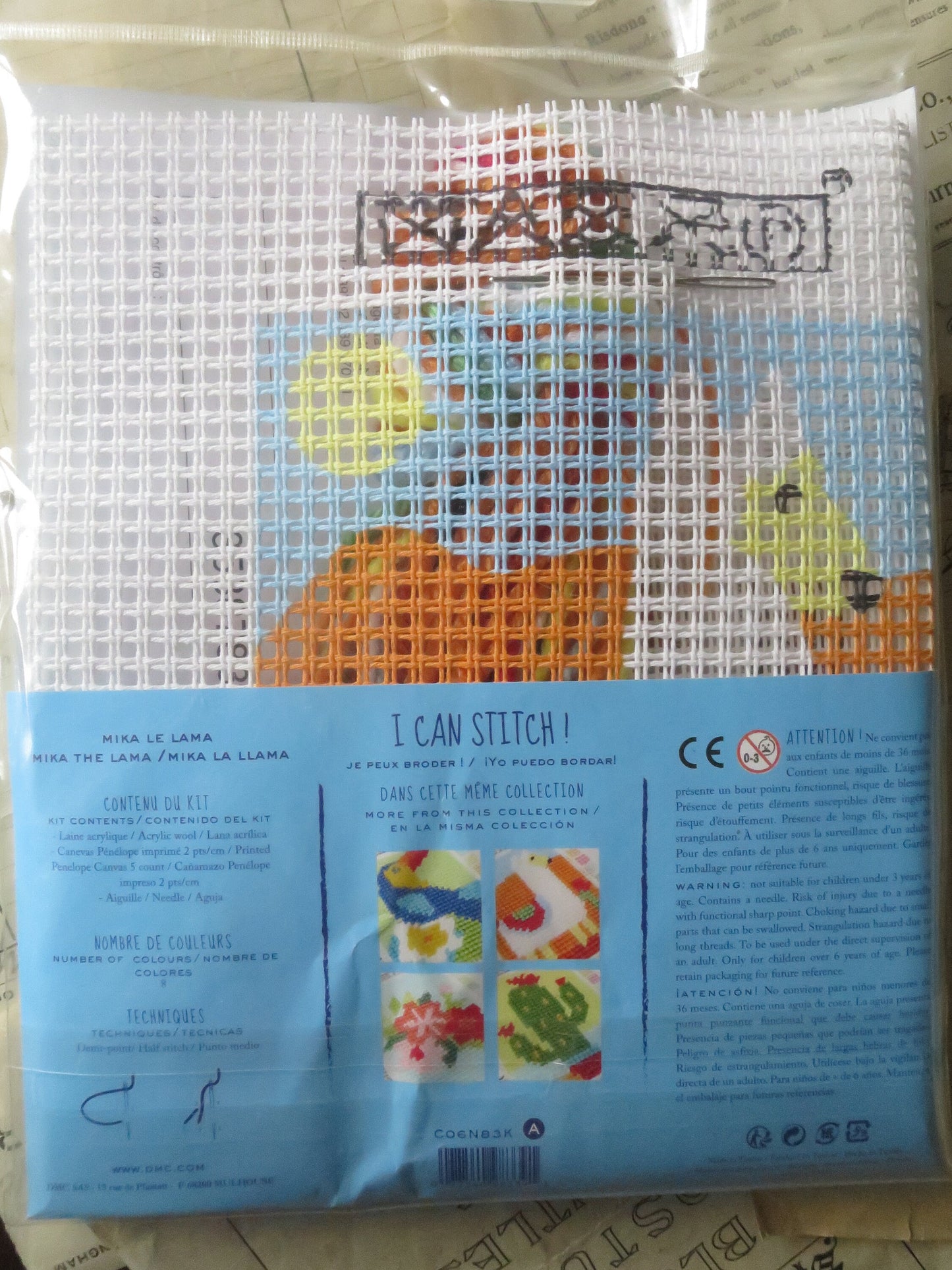 DMC Children's I Can Stitch Tapestry Kit- Mika The Llama