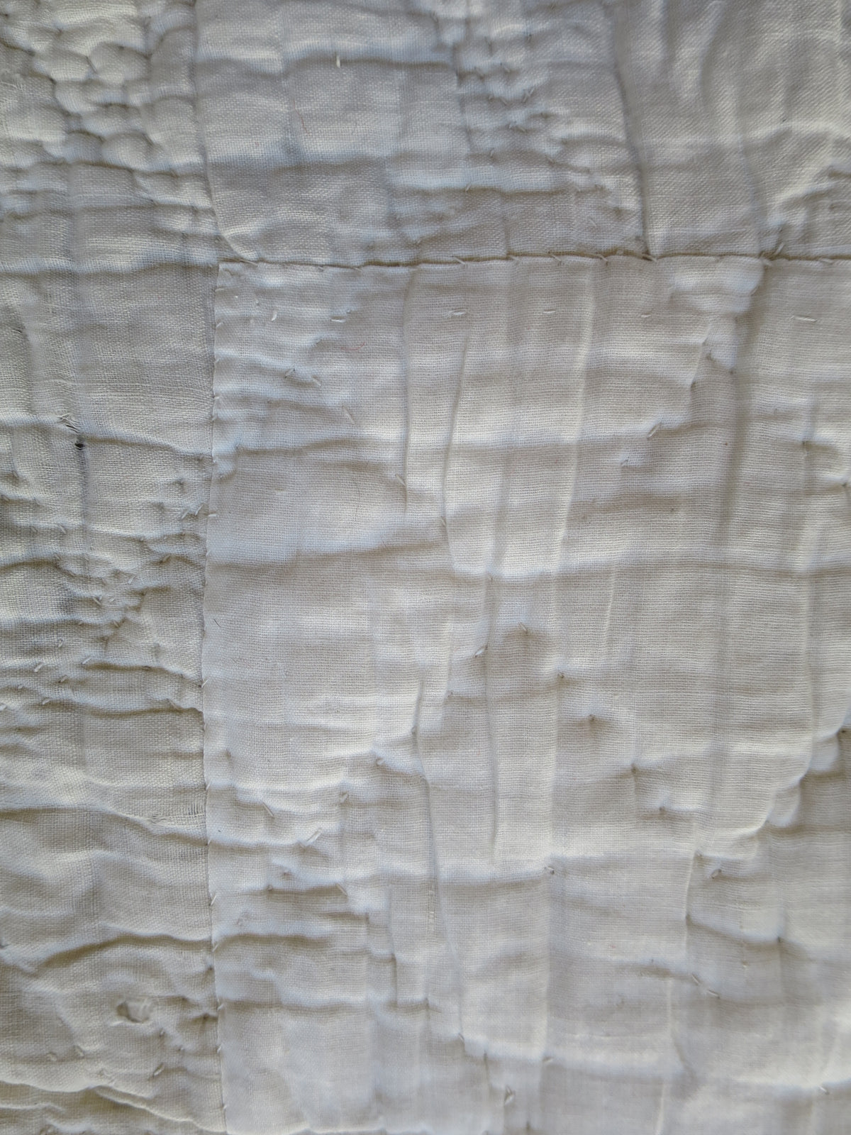 Late 18th-Century French Provençal Quilt with Block-Printed Iris Border