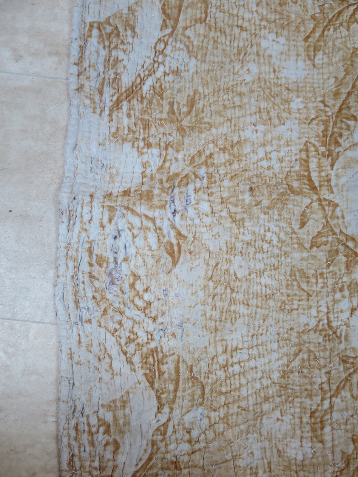 Area of wear on the part quilt's reverse