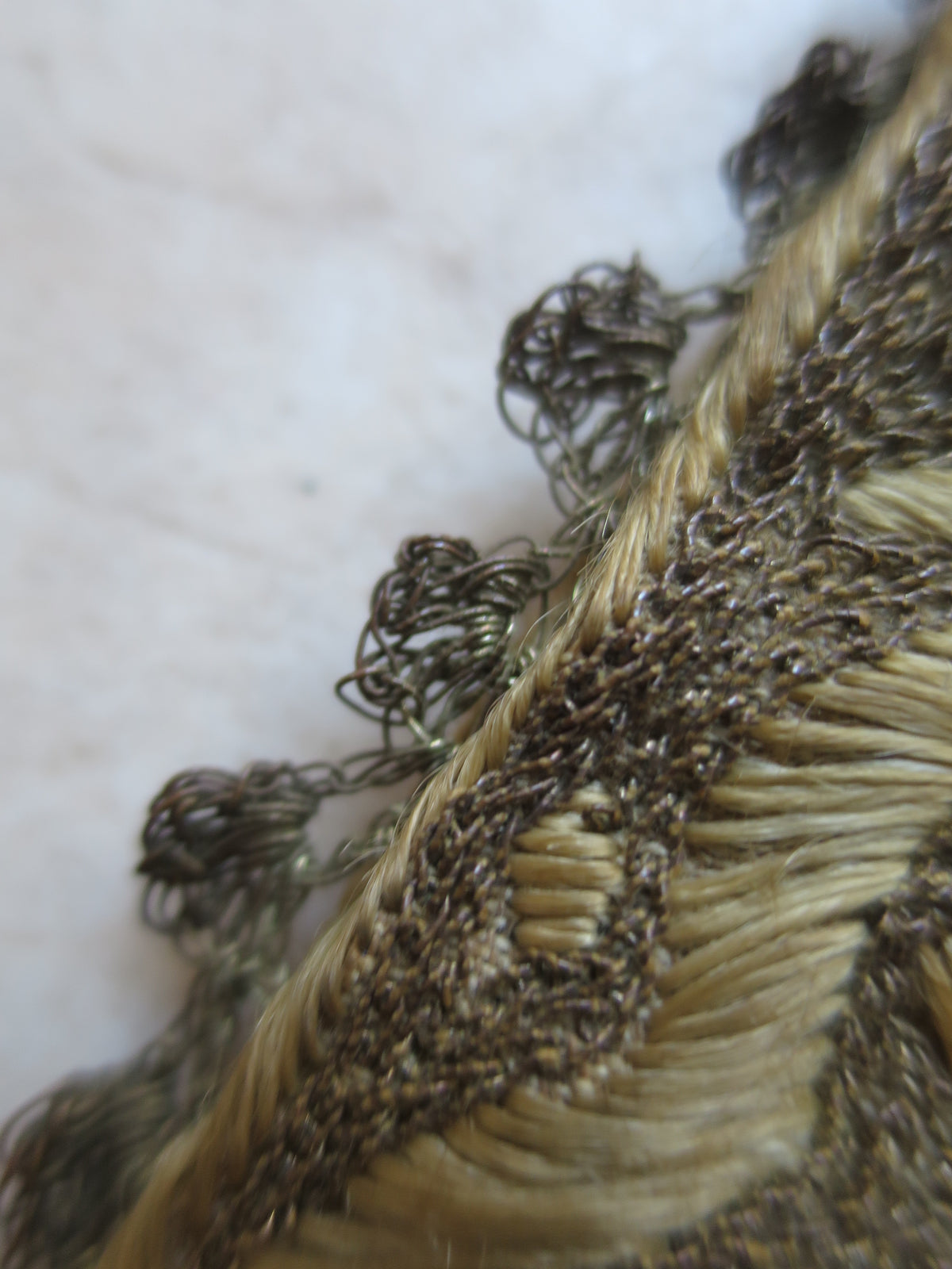 Ottoman Tughra Ceremonial Pouch with Maraş Embroidery & Metallic Needle Lace, c. 1880–1900
