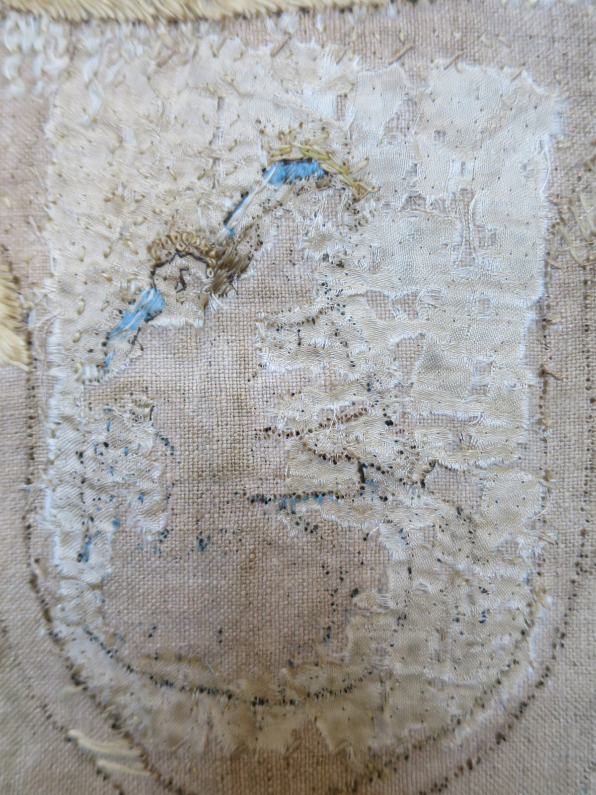 Madonna and Child Silk Work Panel, c. 1600–1650, with Historic Passementerie Repairs