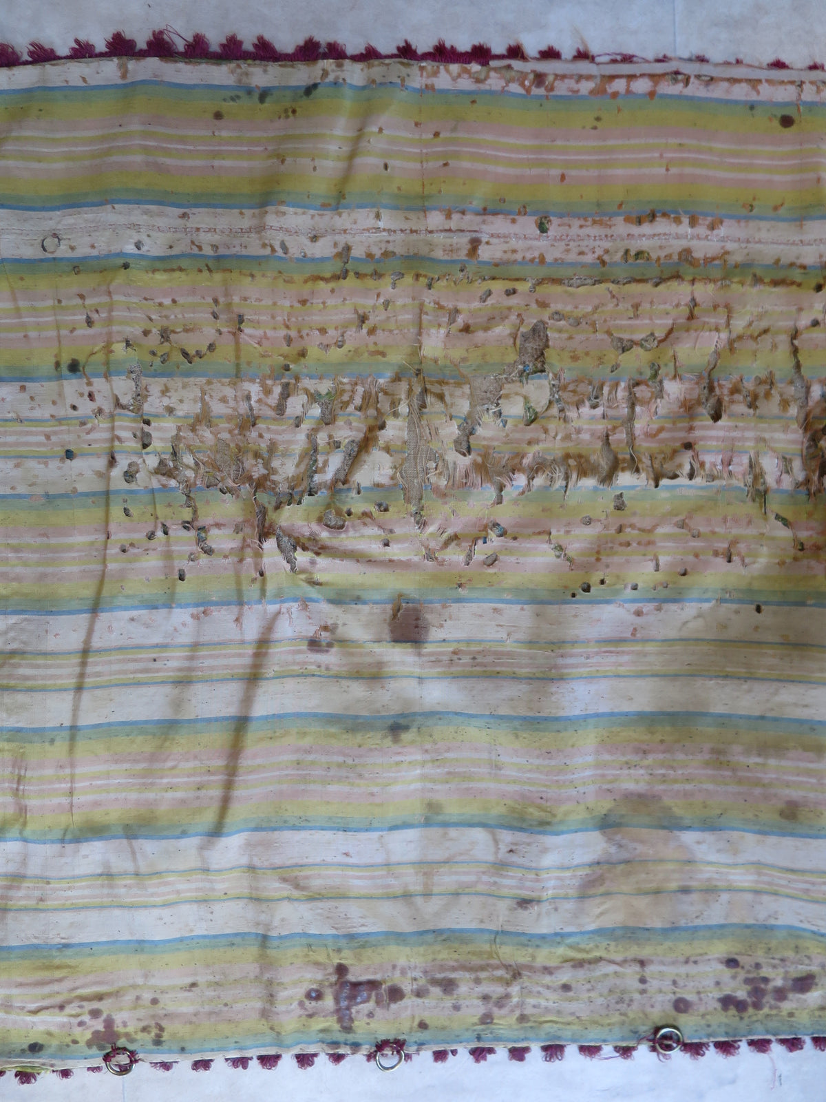 Madonna and Child Silk Work Panel, c. 1600–1650, with Historic Passementerie Repairs
