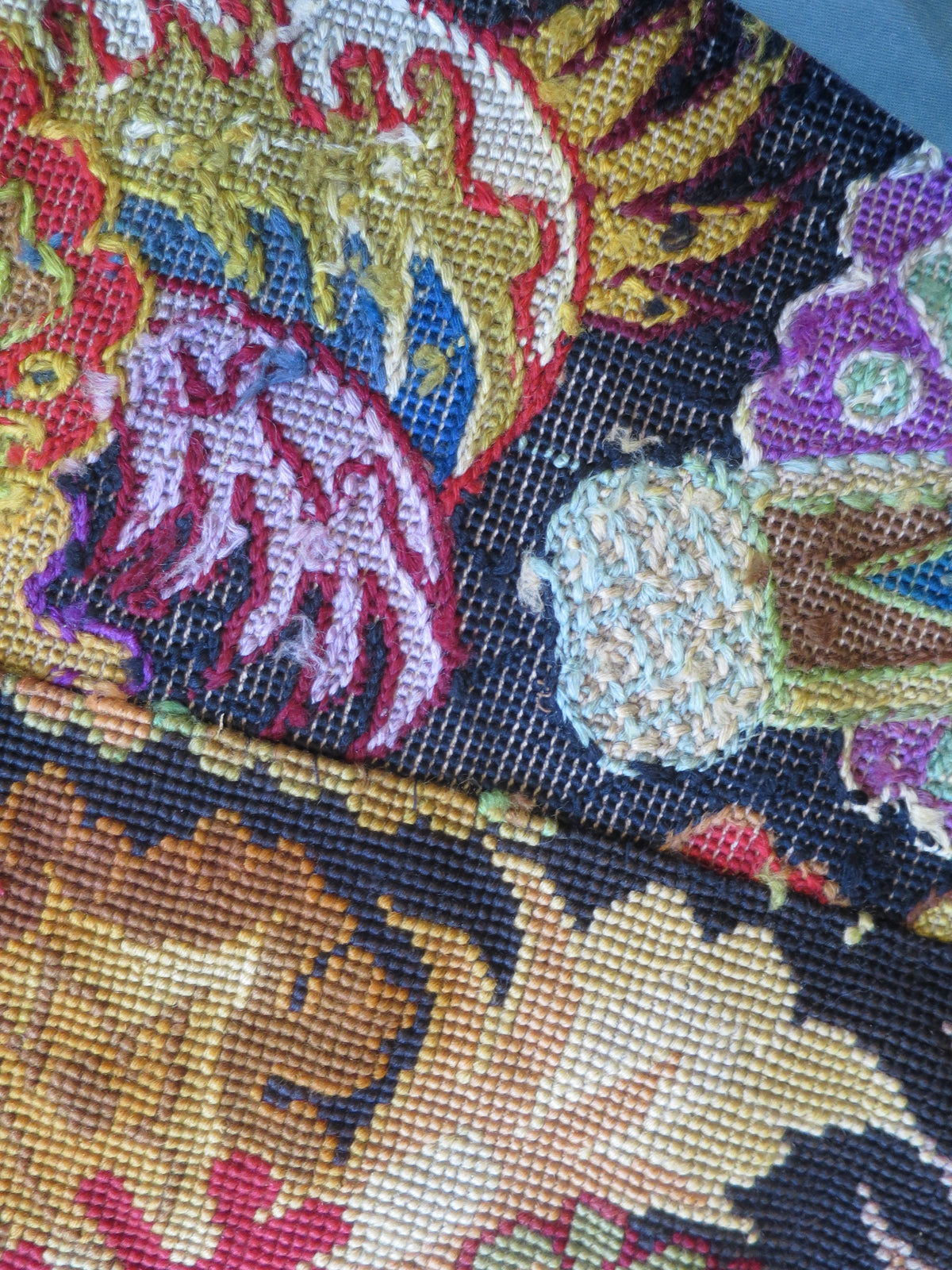 Two English Gros Point Needlework Panels, c. 1690–1702