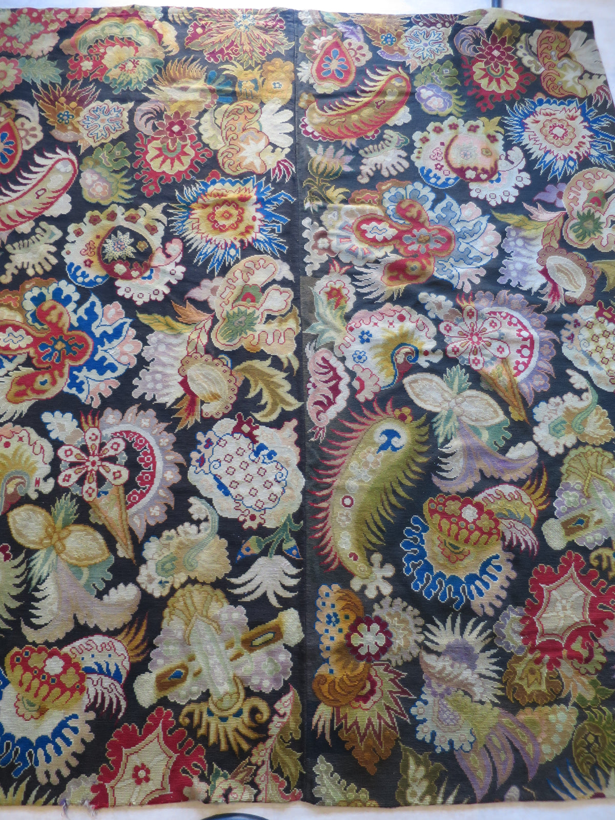 Two English Gros Point Needlework Panels, c. 1690–1702
