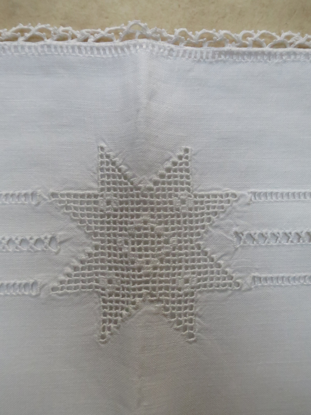 Cypriot Lefkara Linen Bedding Set, Two Sheets & Two Pillowcases, circa 1930