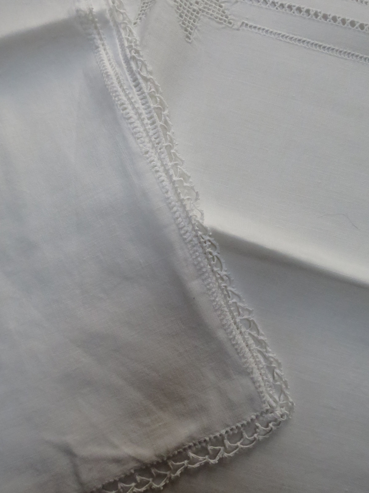 Cypriot Lefkara Linen Bedding Set, Two Sheets & Two Pillowcases, circa 1930