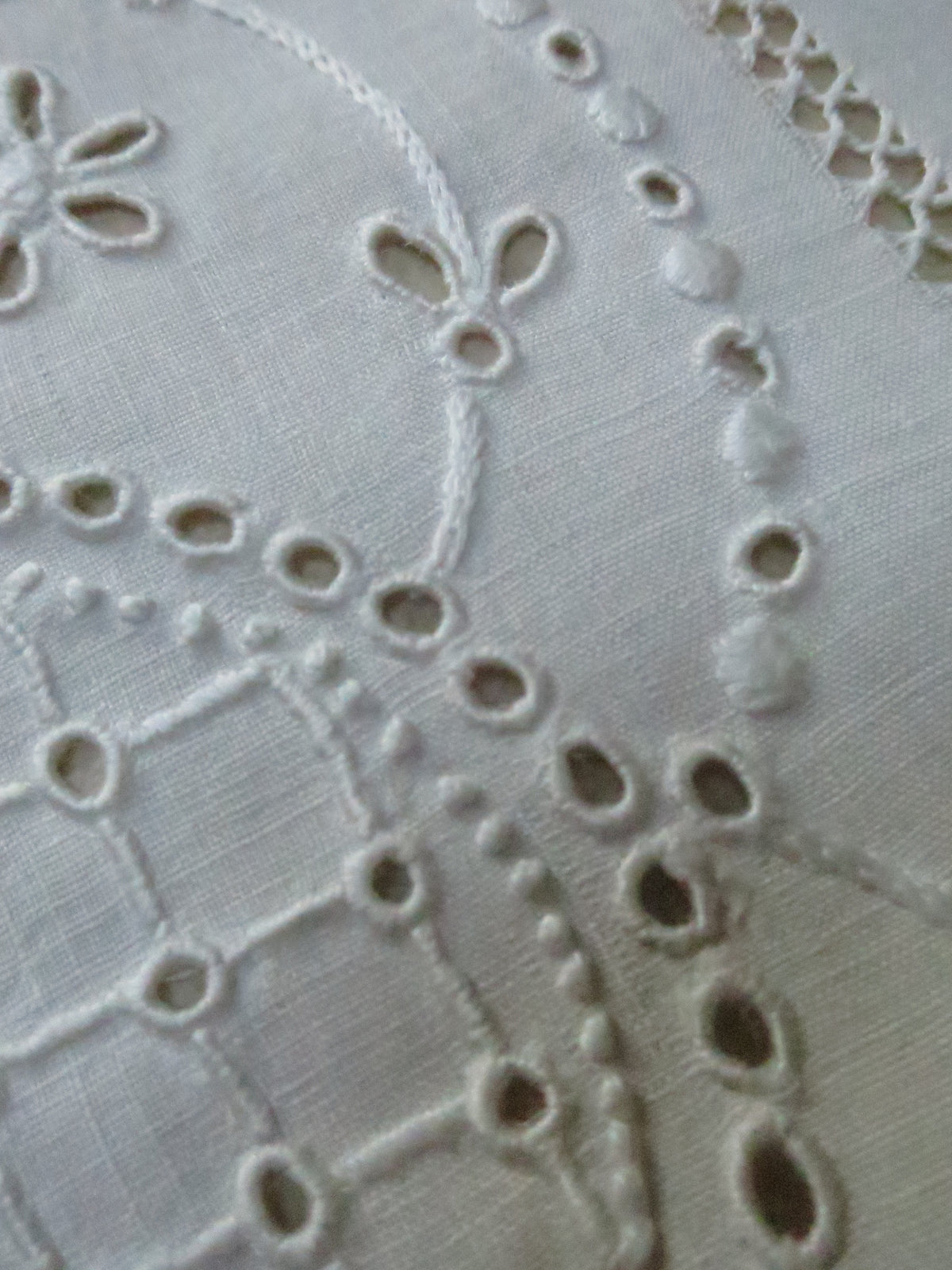 Antique Fine Linen Runner with H Monogram & Whitework, circa 1915