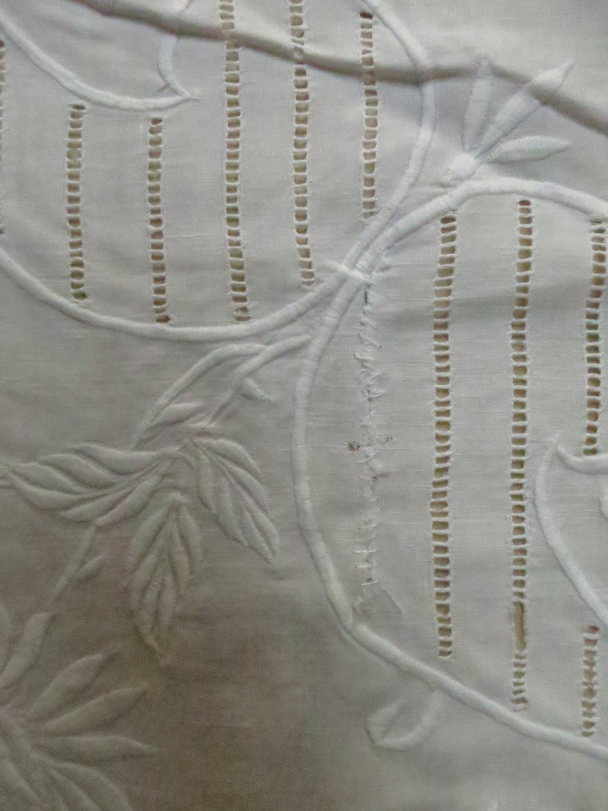 Antique Linen Bedspread / Banquet Cloth, c. 1915