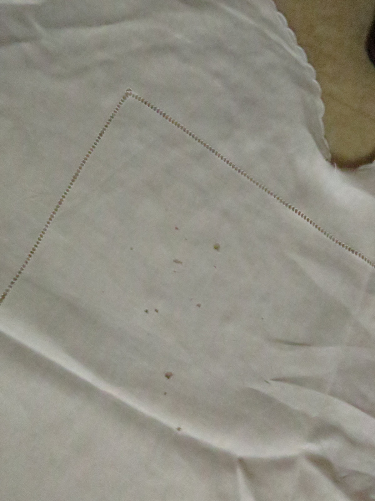 Antique Linen Bedspread / Banquet Cloth, c. 1915