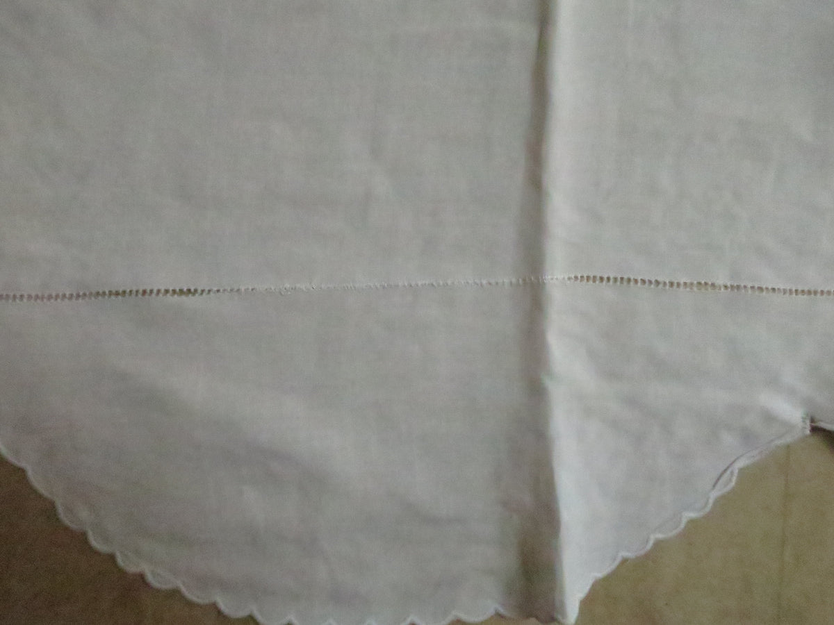 Antique Linen Bedspread / Banquet Cloth, c. 1915