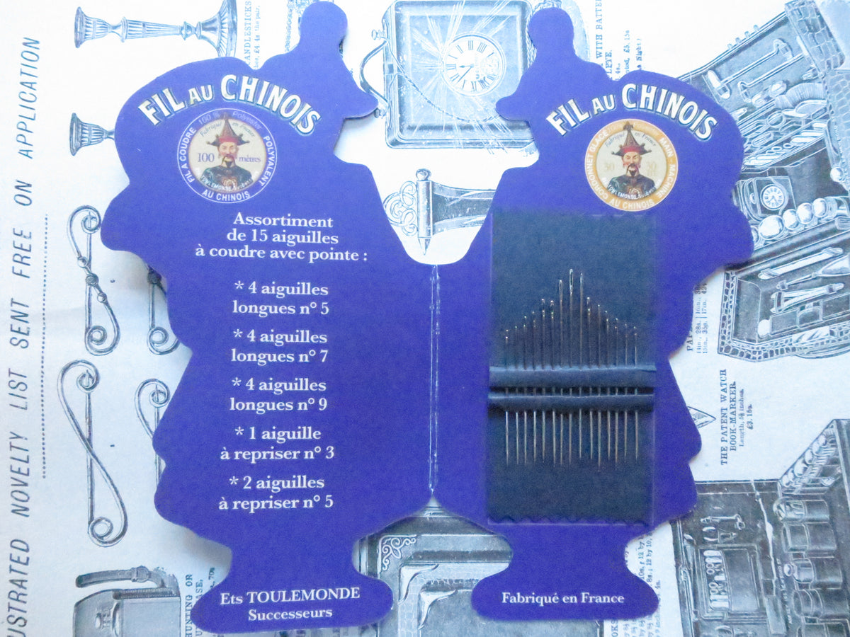 Blue Fil au Chinois Booklet- 15 Sharp Sewing Needles