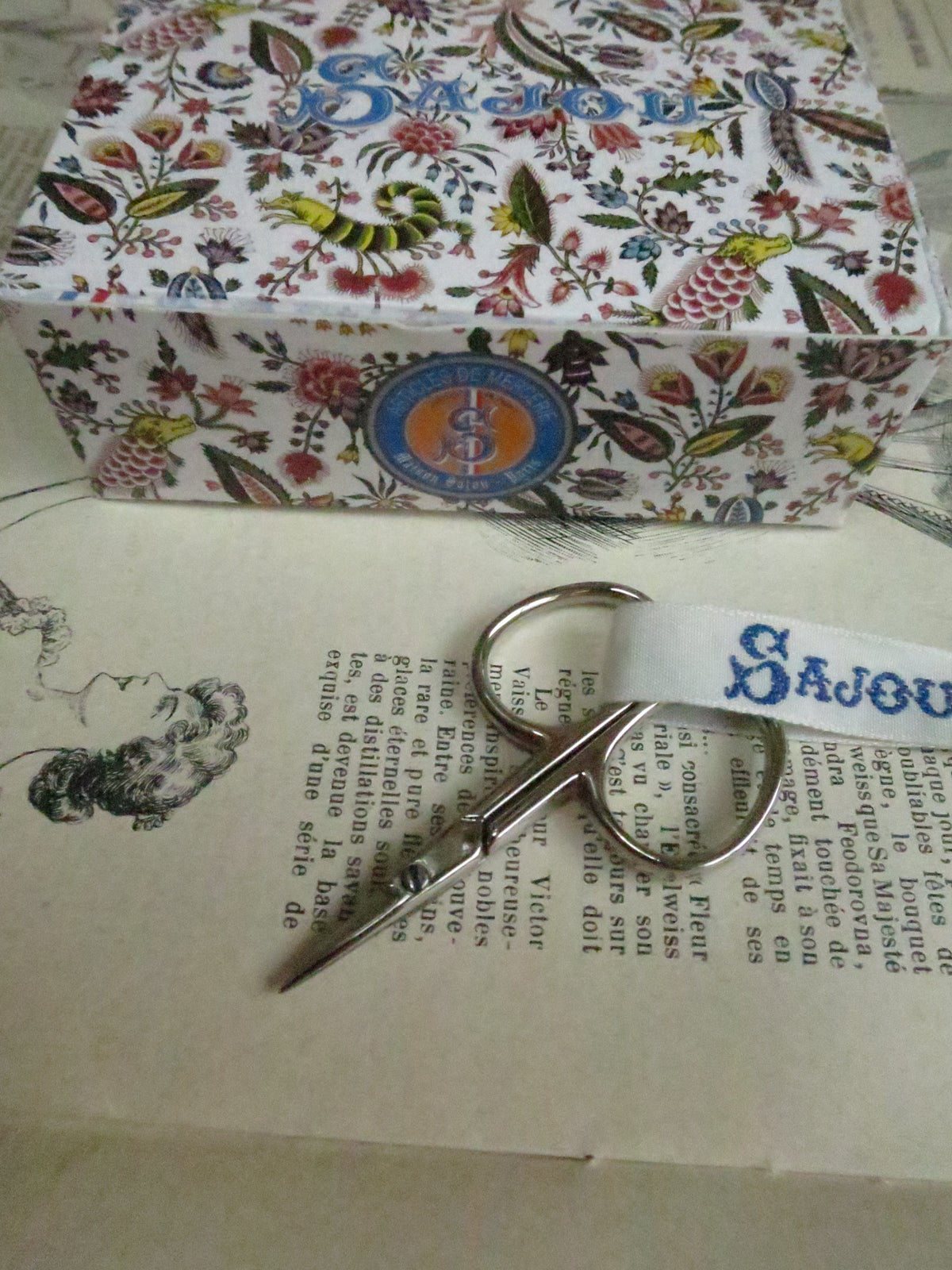 Sajou Nickel Plated Miniature Embroidery Scissors- Changey