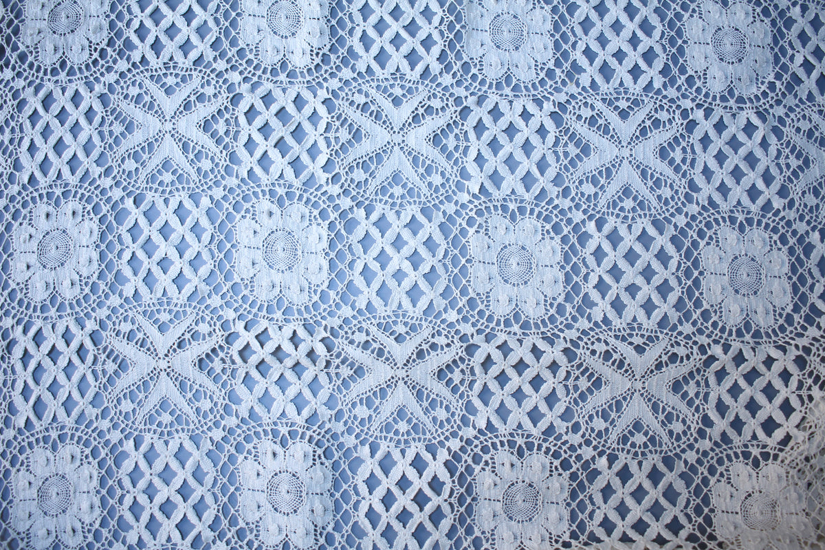 Ecru Nottingham Cluny Lace Fabric- Liturgical Ecclesiastical- 140cm Wide