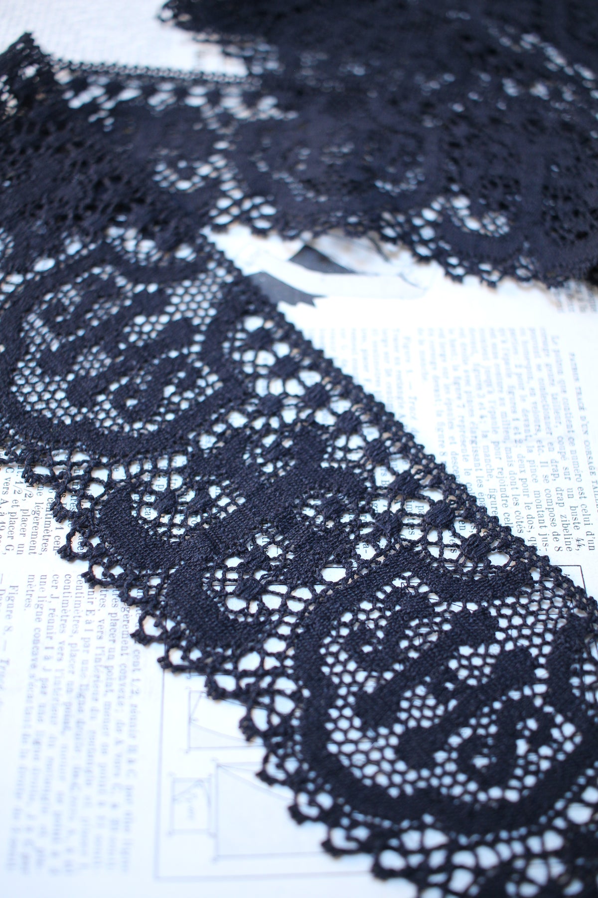 Black Nottingham Cluny Lace- Liturgical Ecclesiastical- 8.5cm