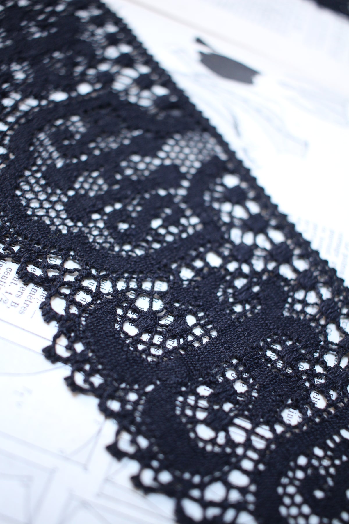 Black Nottingham Cluny Lace- Liturgical Ecclesiastical- 8.5cm