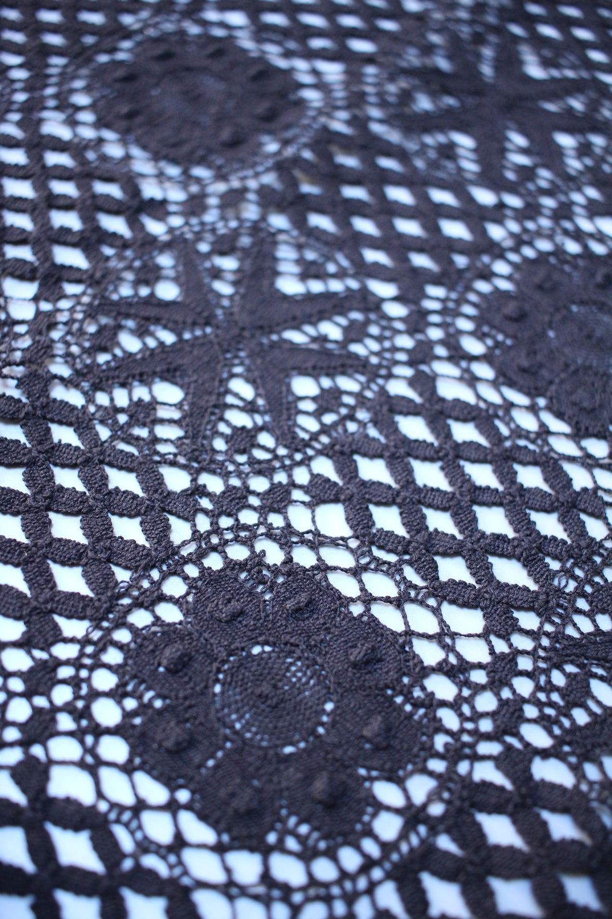 Black Nottingham Cluny Lace Fabric- Liturgical Ecclesiastical- 140cm Wide